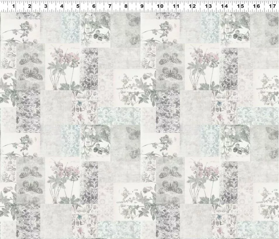 Harmony by Clothworks - Patchwork Light Pewter - Y4582-118