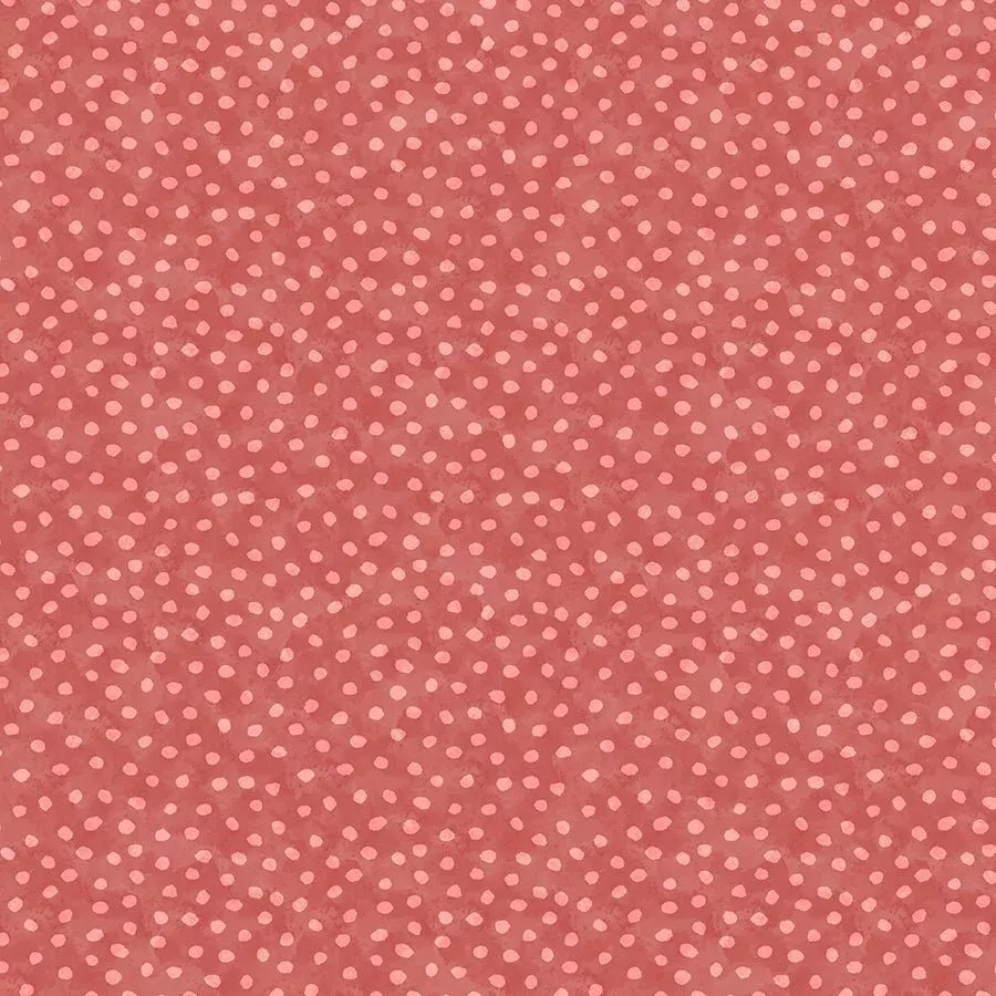 Harvest Blooms Dots Red – Remnant 68″ × 44″
