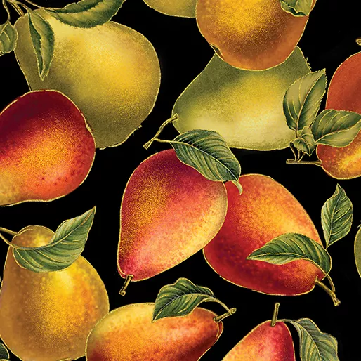 Harvest Gold - Elegant Pears Black - #7774M-12