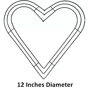 Heart-Shaped Metal Wreath Frames, 12"
