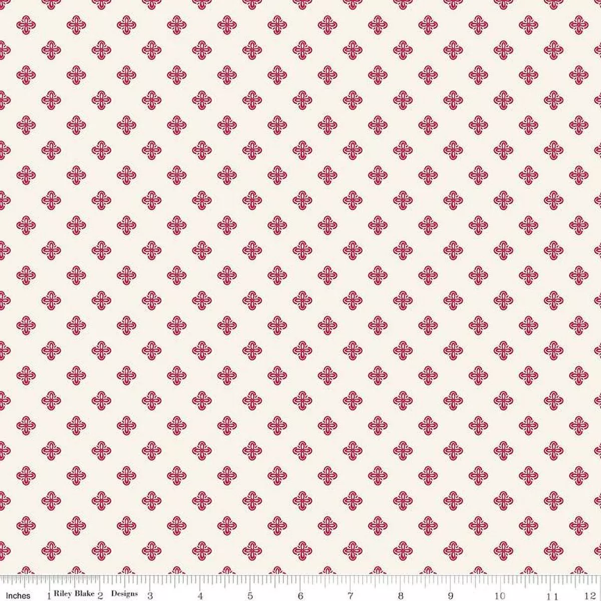 Heirloom Red by Riley Blake - Fancy Diamonds, Cream RBC14345 CRE