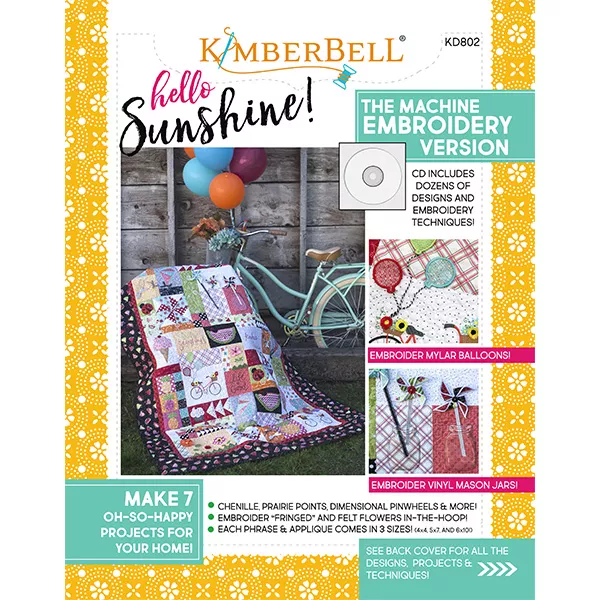 Hello Sunshine! Machine Embroidery CD with Book