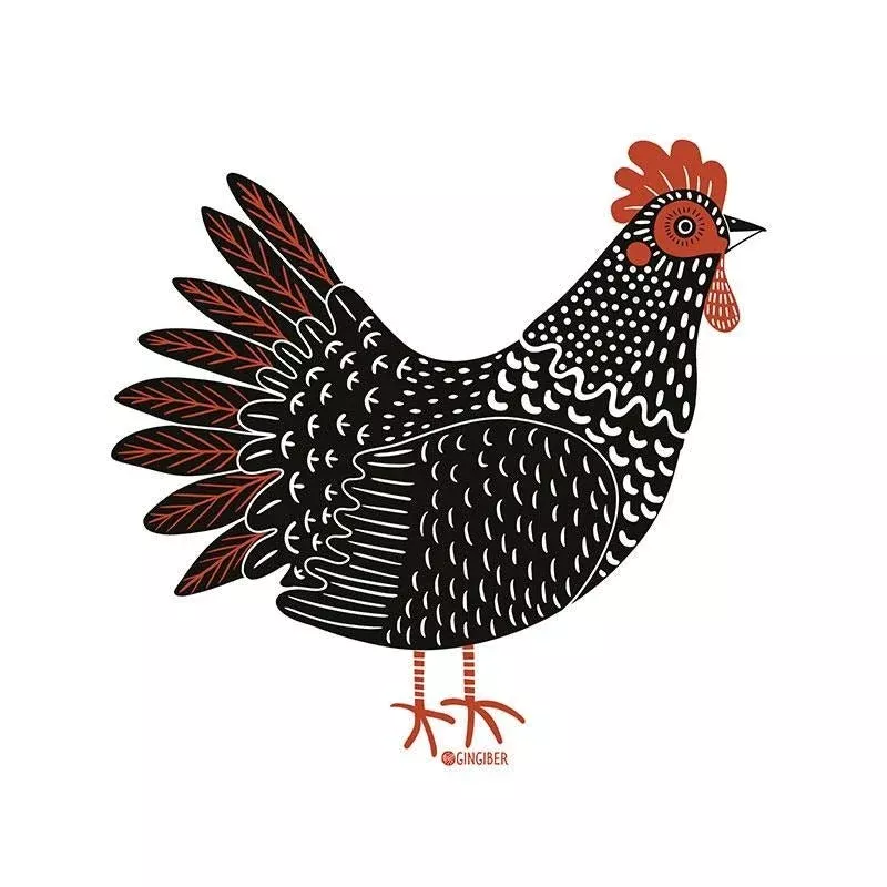 The Henhouse Chicken Sticker by Gingiber