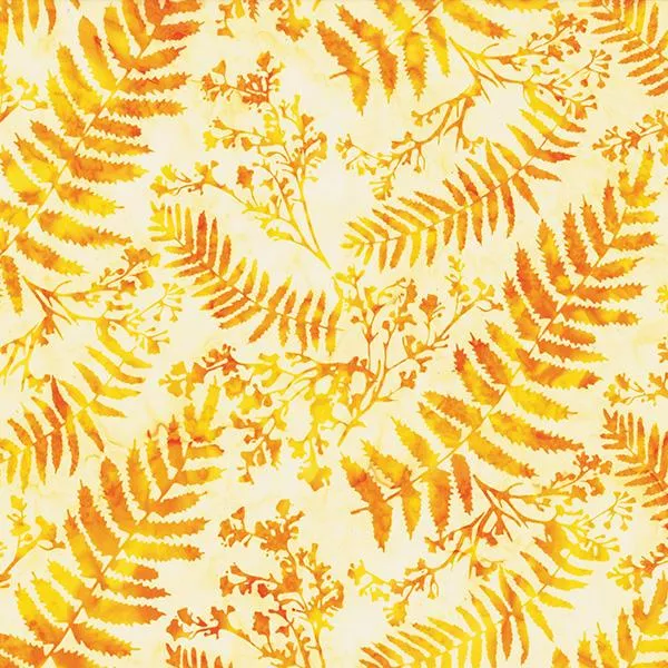 HFF Bali Batik Fern & Twigs Sun S2313-149 - Cotton Batik Fabric