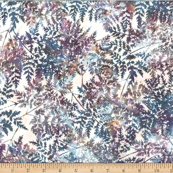 Hoffman Fabrics Bali Batik Abalone Large Fern Fabric ONLINE PURCHASE ONLY