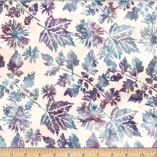 Hoffman Fabrics Bali Batik Abalone Veined Leaves Fabric ONLINE PURCHASE ONLY