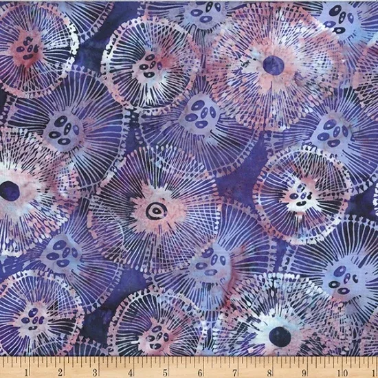 Hoffman Fabrics Jelly Fish Batiks Amethyst Abstract Sea Texture Fabric ONLINE PURCHASE ONLY