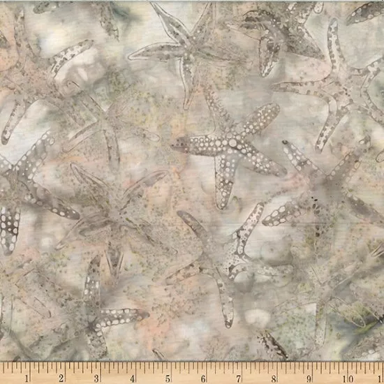 Hoffman Fabrics Jelly Fish Batiks Papyrus Starfish Fabric ONLINE PURCHASE ONLY