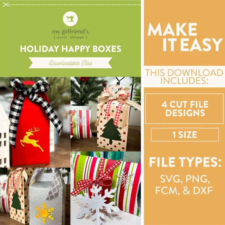 Holiday Happy Boxes (Downloadable Cut File Design)