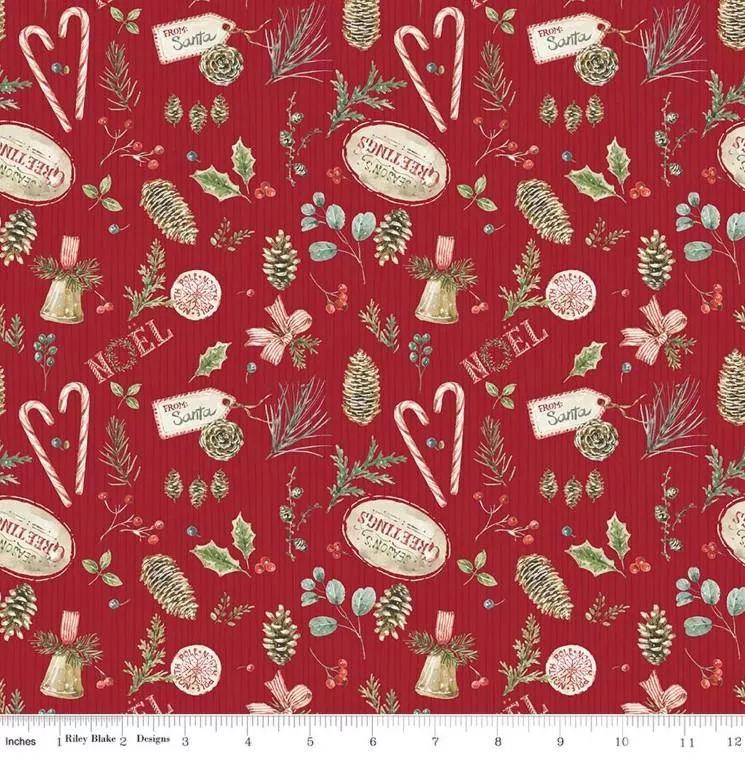 Holiday Spirit by Riley Blake - Christmas Toss Red CD17461