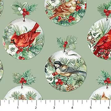 Home for Christmas - Northcott - Baubles Green - DP28926-72