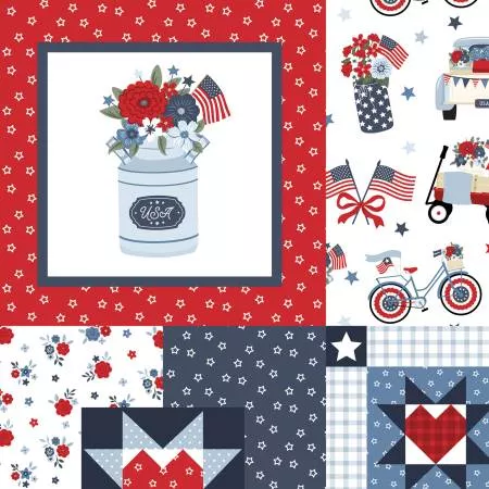 Hooray for the USA : Cheater Print Multi - #C18697R-MULTI - Dani Mogstad