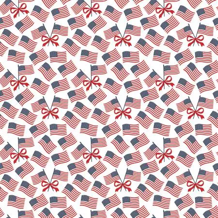 Hooray for the USA : Flags White - #C18693R-WHITE - Dani Mogstad