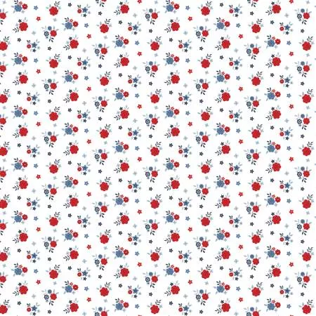 Hooray for the USA : Floral White - #C18695R-WHITE - Dani Mogstad