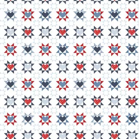 Hooray for the USA : Quilt White - #C18691R-WHITE - Dani Mogstad