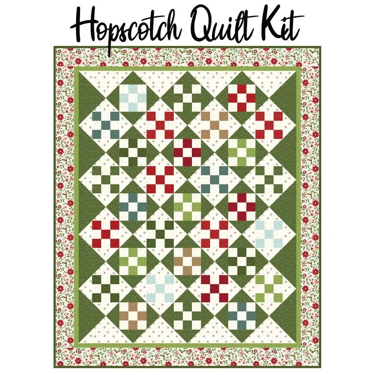 Hopscotch Quilt Kit with Peppermint & Pine from Marcus