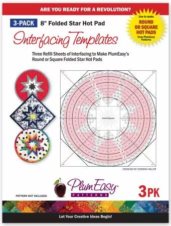 Hot Pad Interfacing Templates : 3-pack - #PEP201 - PlumEasy Patterns