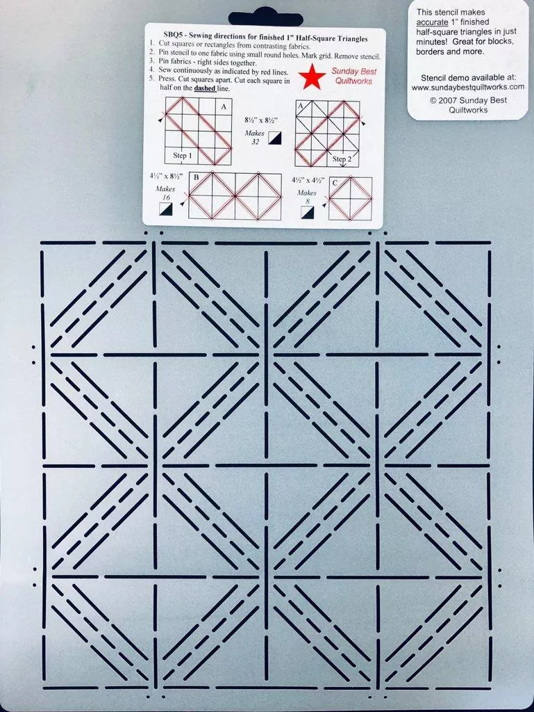 HST Marking Stencil - 1.5" Finished Size - by Sunday Best - SBQ6