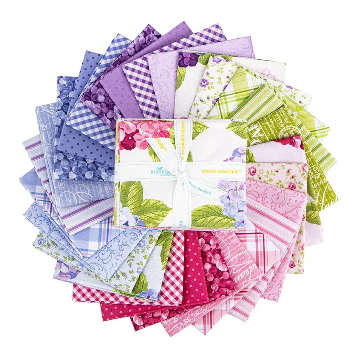 Hydrengeas in the Garden Fat Quarter Bundle, 27 Pieces