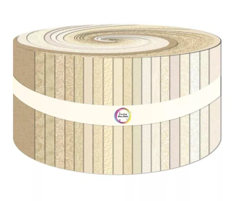 I've Got Hue, Babe - Creme de la Crem - Blank Quilting - Jelly Roll - 2.5" x 40pc HFB1DRHG.CREMDELAC