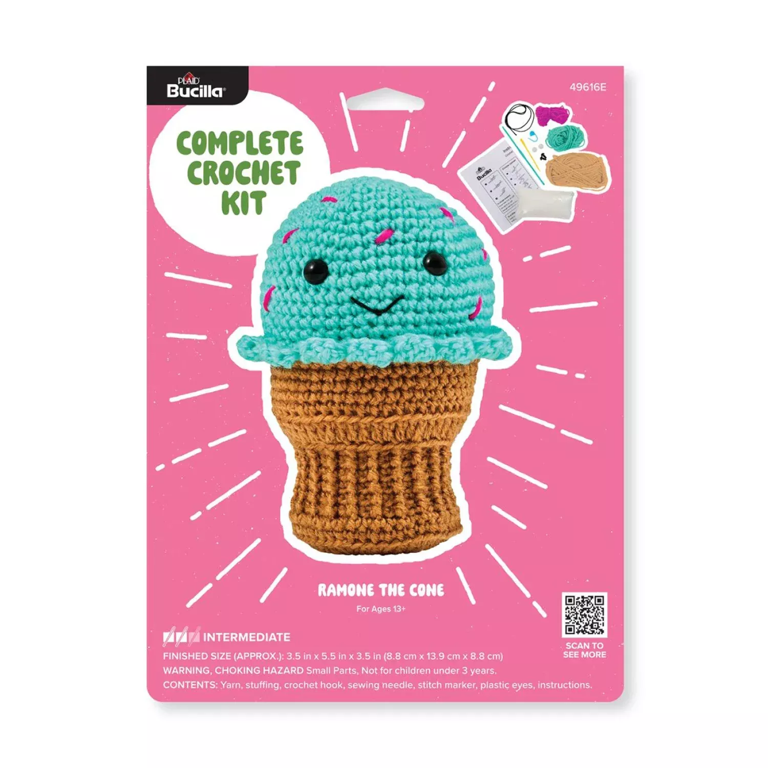 Ice Cream Cone Amigurumi Kit