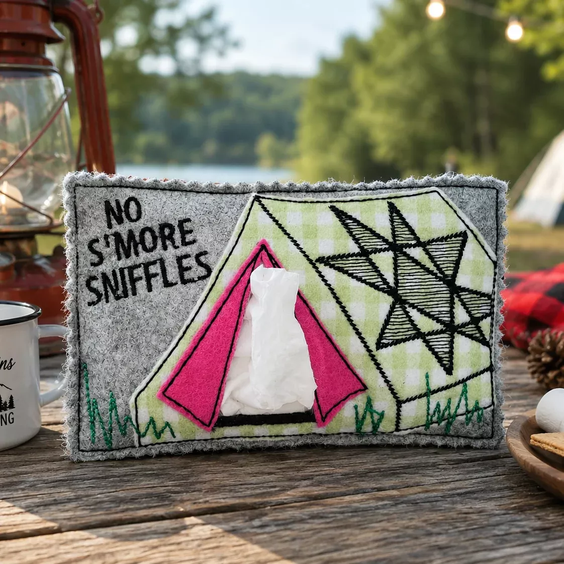 In-the-Hoop Tissue Tent (Downloadable Machine Embroidery Pattern)