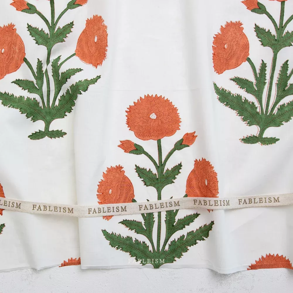 Indian Block Prints Cottage: Boho Foral Sienna