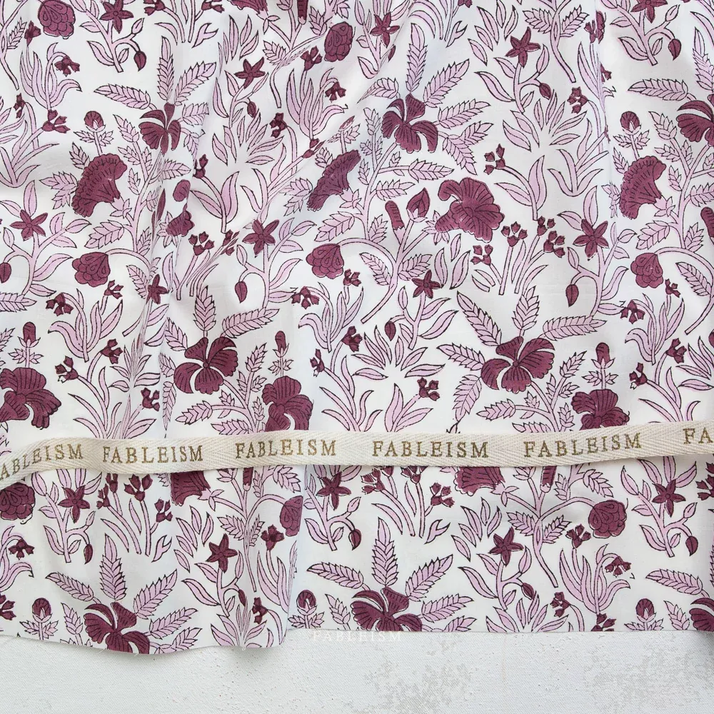 Indian Block Prints Cottage: Cozy Floral in Purple