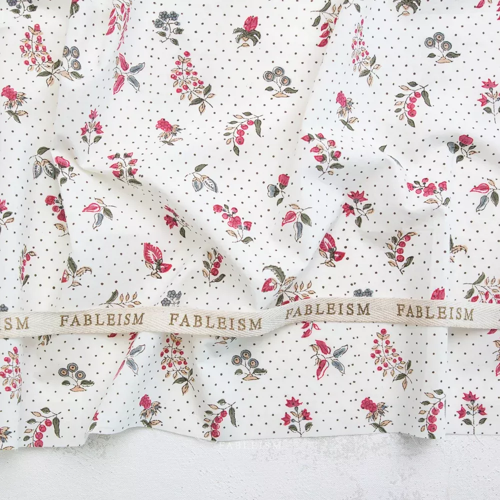 Indian Block Prints Cottage: Dottie Floral in Cream