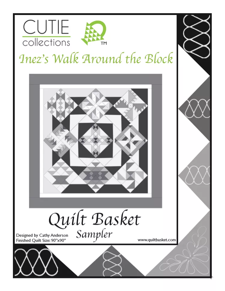 Inez's Walk Around the Block - Cutie Pattern Sampler - Quilt Basket
