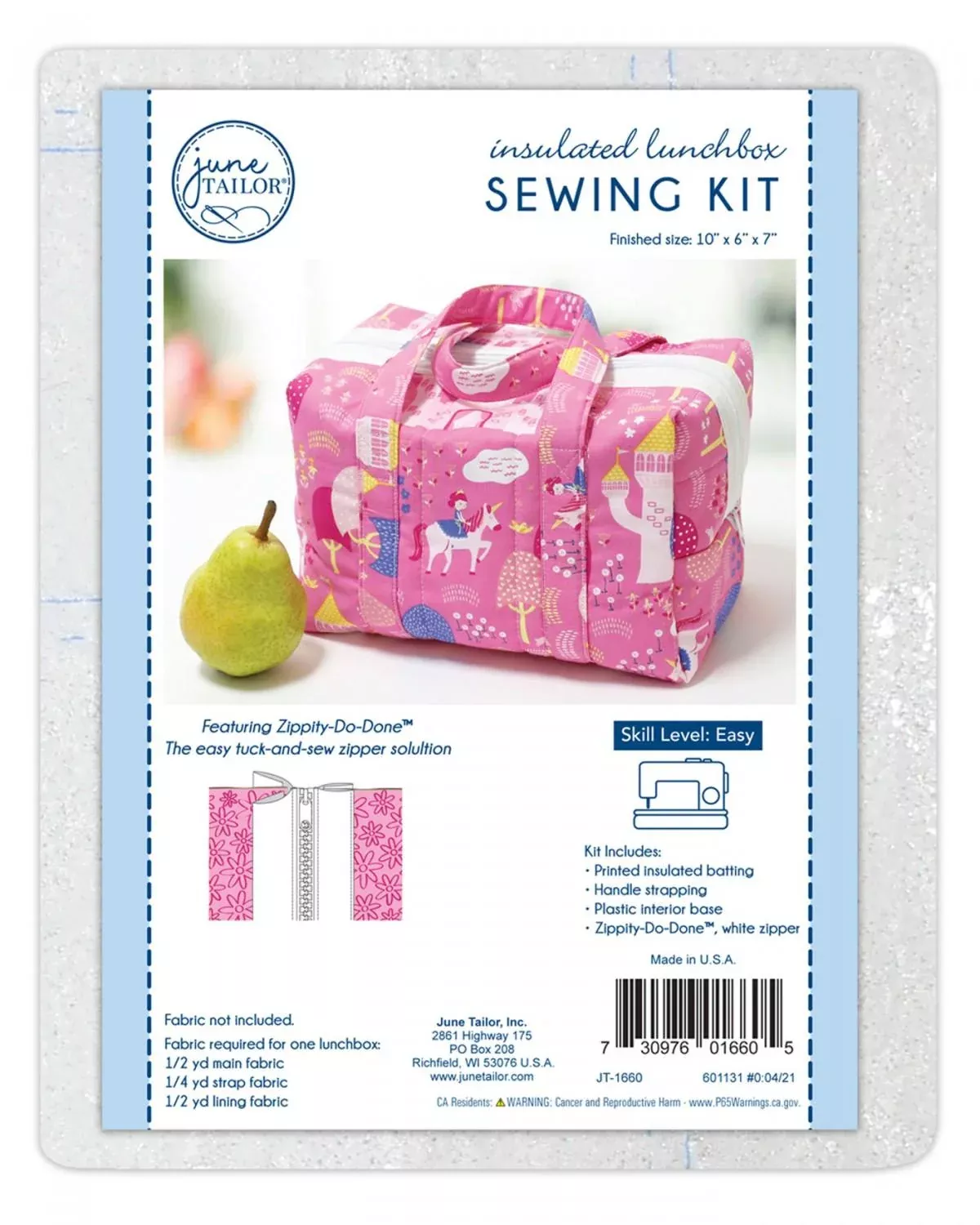 Insulated Lunchbox KIT - Prepackaged - White JT1660