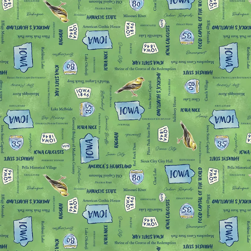 Iowa Shop Hop 2026 : Iowa's Best Green - #55315D-5 - Windham Fabrics