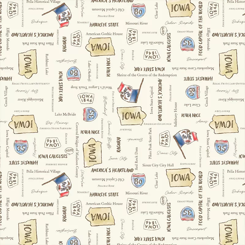 Iowa Shop Hop 2026 : Iowa's Best Ivory - #55315D-2 - Windham Fabrics