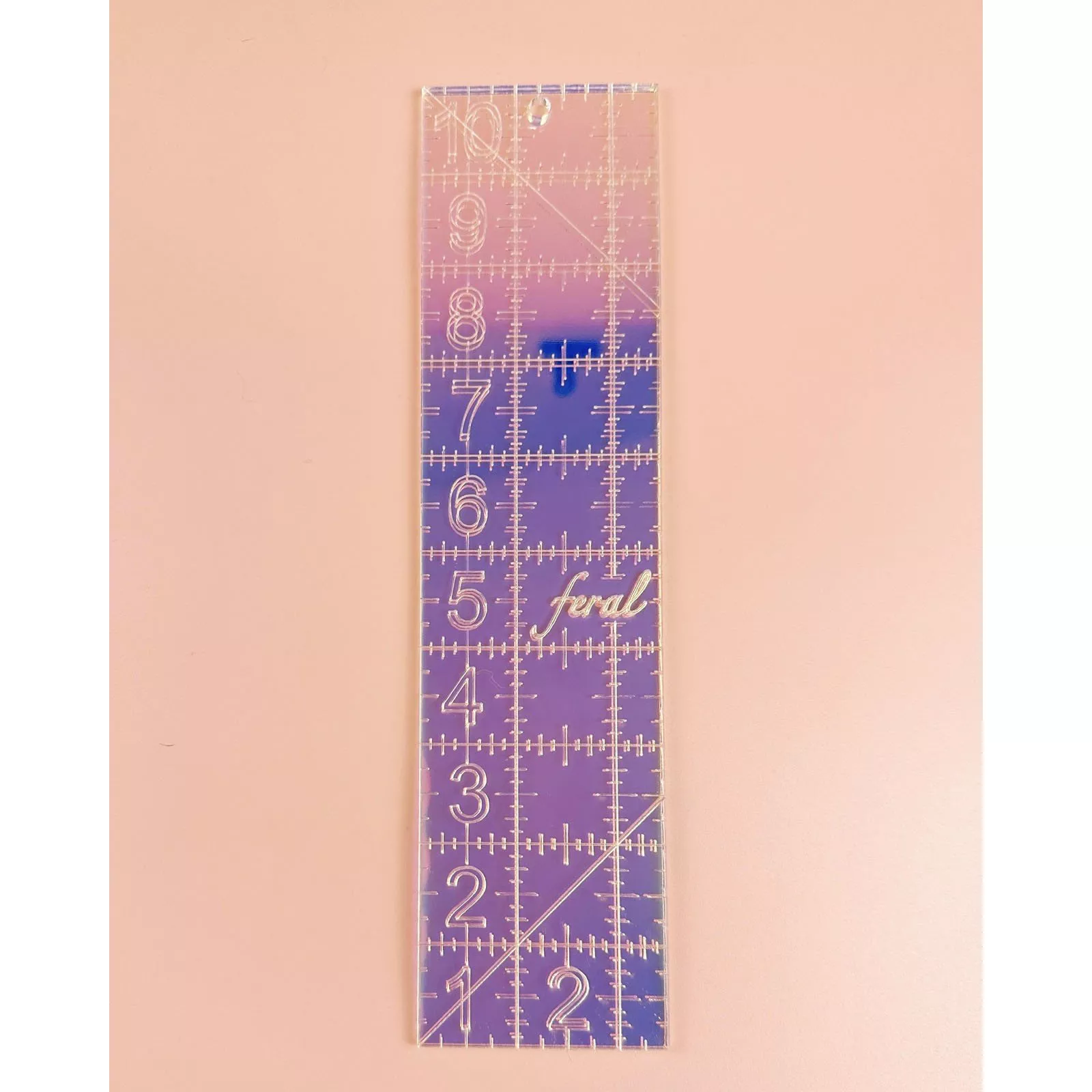 Iridescent Quilting Ruler 2.5" x 10"