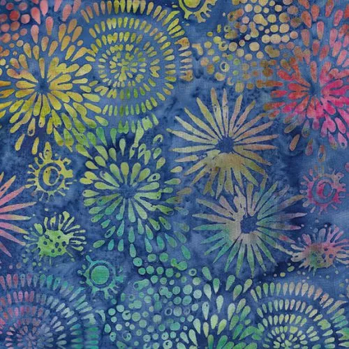 Island Batik Rayon Flower Ring Fabric