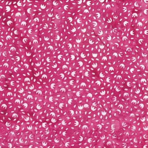 Island Batik Vintage Charm Pink Raspberry Flower Seeds Batik Fabric ONLINE PURCHASE ONLY