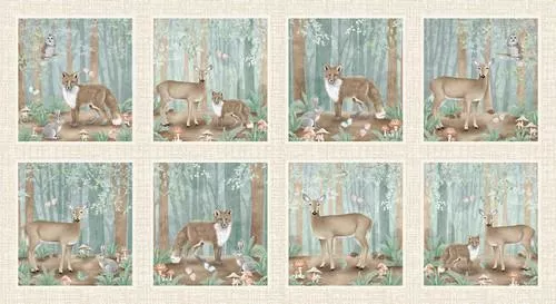 Jaded Forest - Blank Quilting - Panel 24" - 3200-41 Ivory