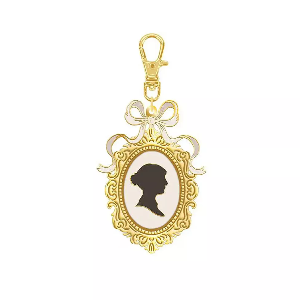 Jane Austen Silhouette Enamel Charm