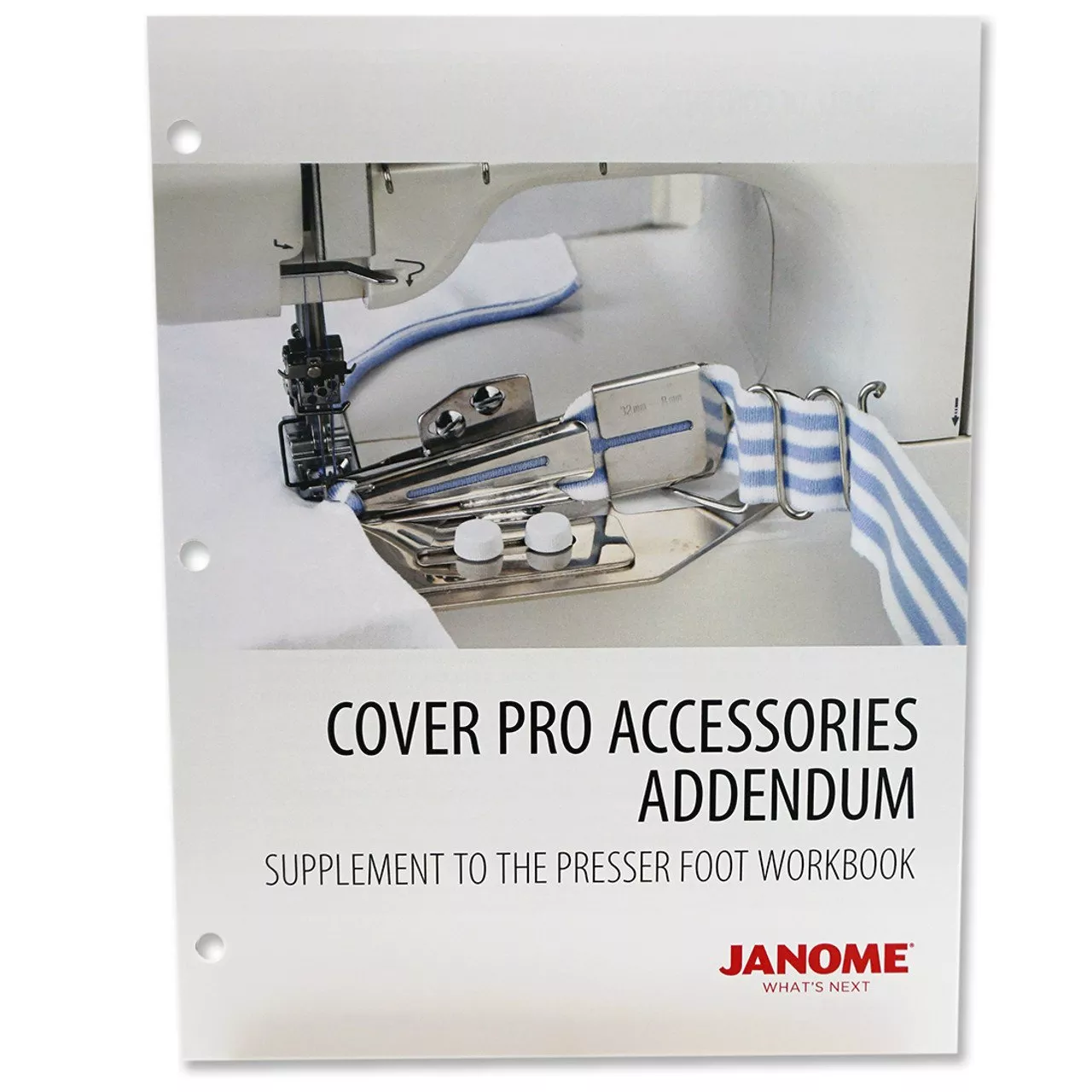 Janome CoverPro Presser Foot Accessories Addendum Workbook^