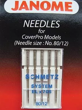 Janome Overlock/Serger Needles for CoverPro Size 80/12 795807103 '