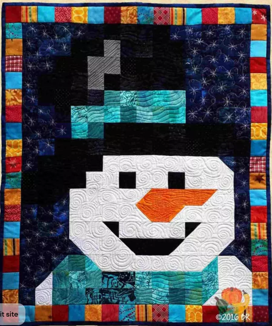January Snowman Wall Hanging Pattern by Beatrice Rieske for Pumpkin Patch Patterns
