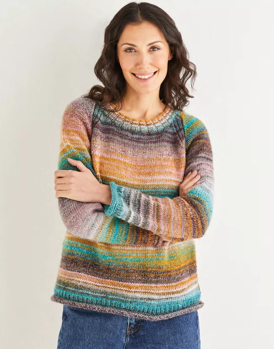 Jewelspun -Crewneck Knit Sweater Pattern