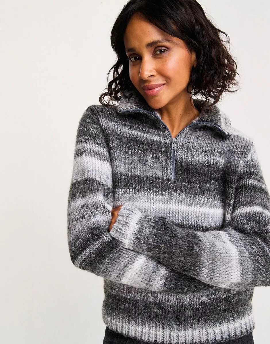 Jewelspun - Quartz zip Collar Jumper Pattern