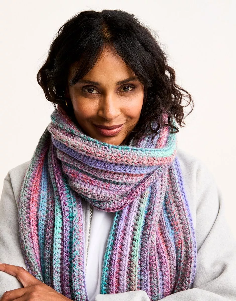 Jewelspun - Rich Seam Crochet Scarf Pattern