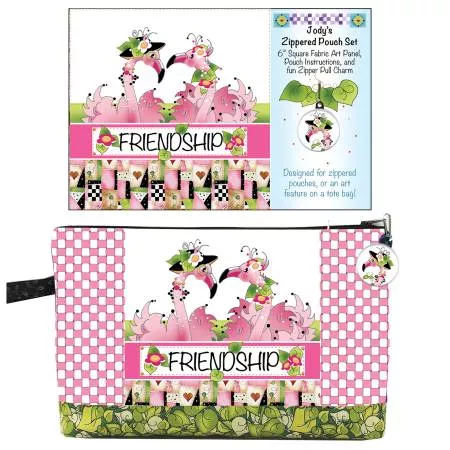Jody's Zipper Pouch Set Fri Flamingos