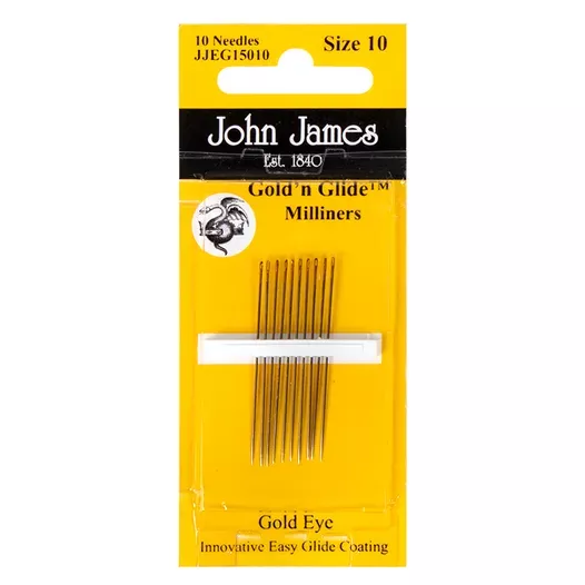 John James Gold'N Glide Milliners / Straw Needles Size 10