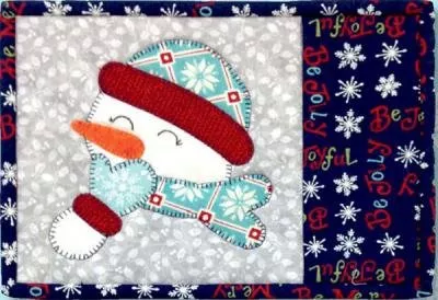 Joyful Snowman Mug Rug
