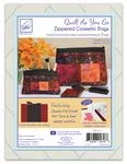 June Tailor JT1618 Zippity Do Done Cosmetic Bags 2 Black Zip ^