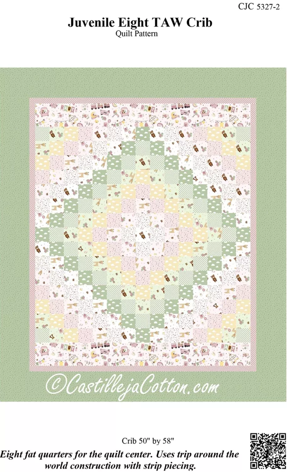 Juvenile Eight Trip Around The World Crib Quilt Pattern