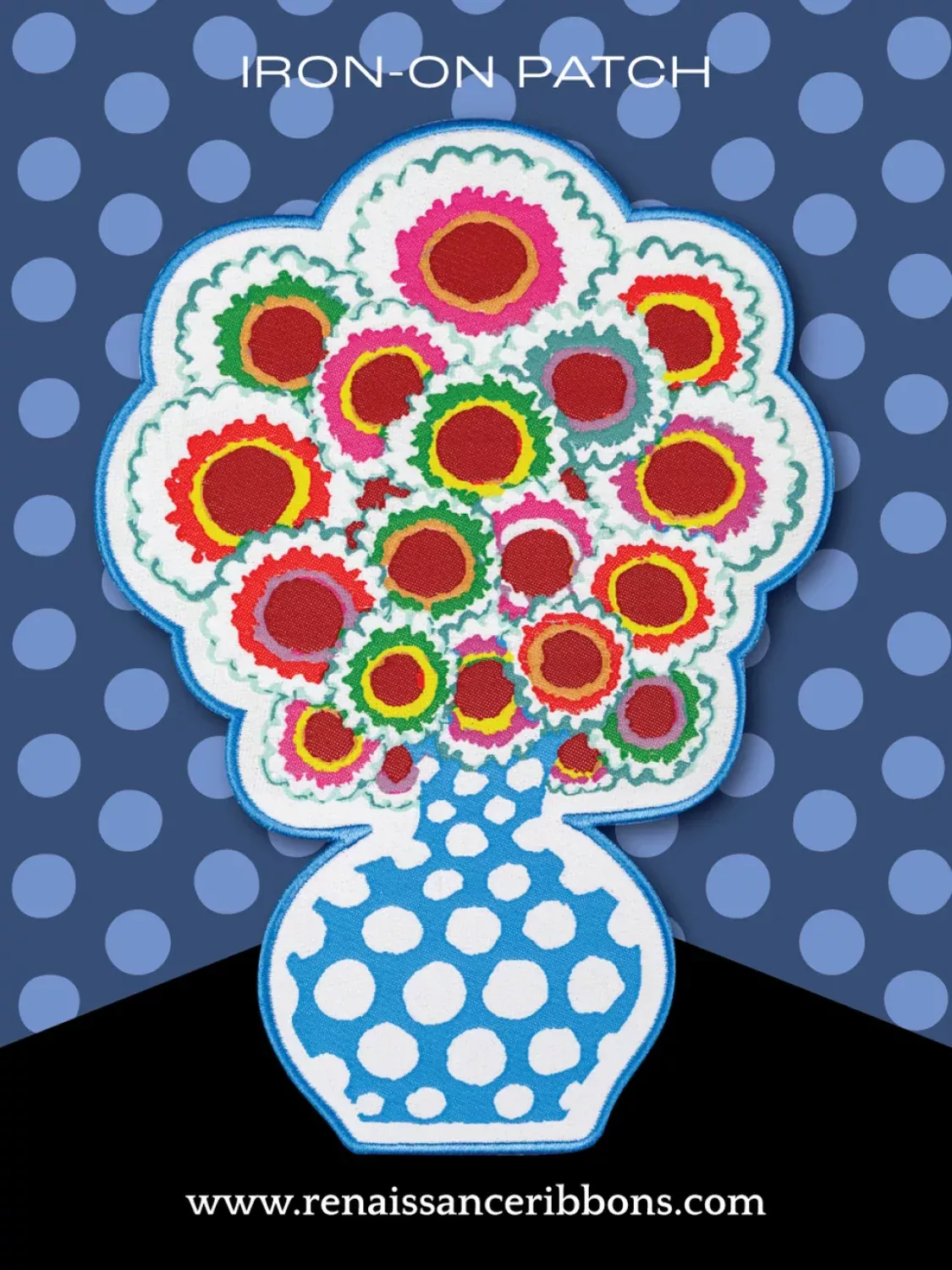 Kaffe Fassett And Oliso Bouquet Iron On Patch 3.5 x 5 Inch
